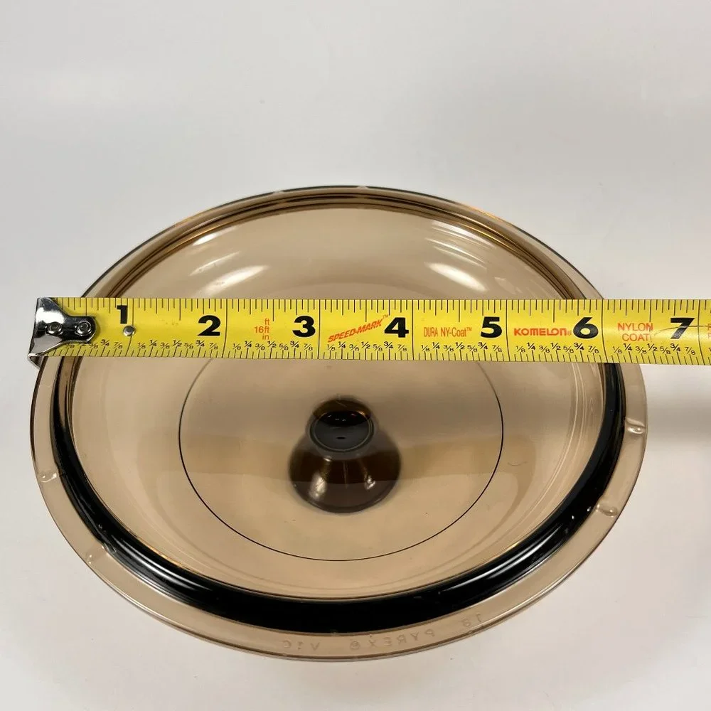 PYREX V 1 C Amber Glass 18 Lid Only Replacement Lid